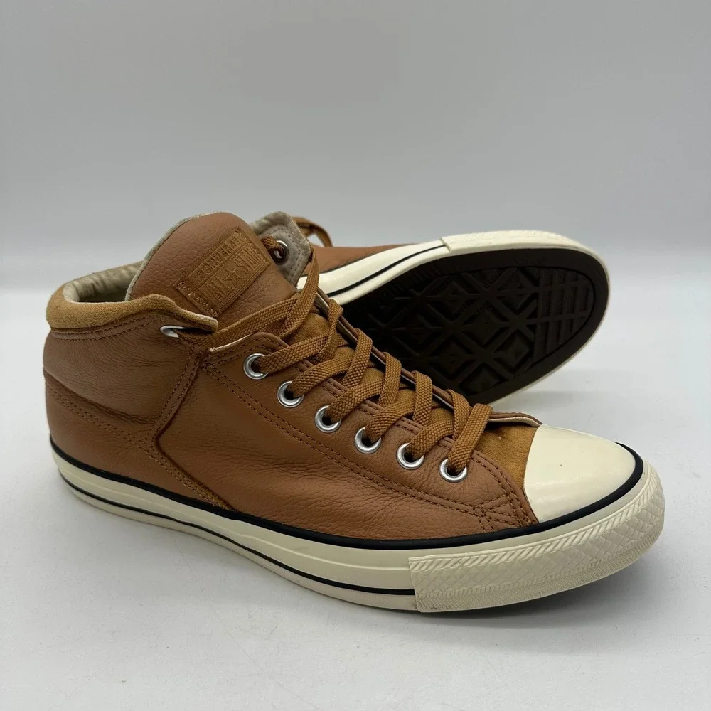 Converse 157471C Mens 9 Shoes Tan Chuck Taylor All Star High Street Mid Leather - Picture 3 of 10
